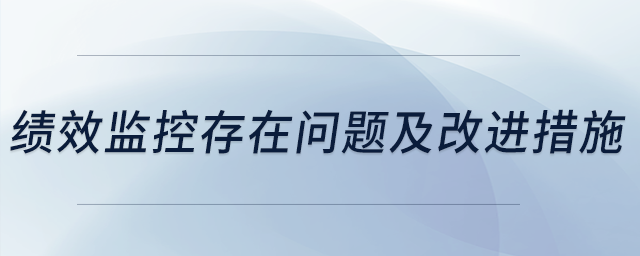 績效監(jiān)控存在問題及改進措施