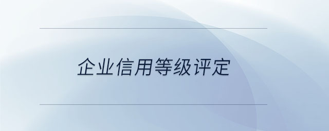 企業(yè)信用等級(jí)評(píng)定