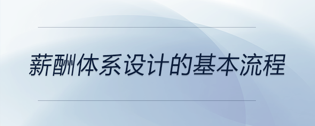 薪酬體系設計的基本流程