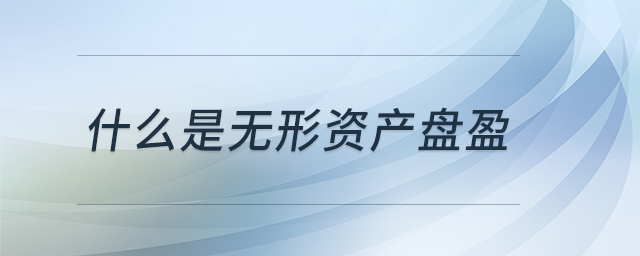 什么是無(wú)形資產(chǎn)盤盈