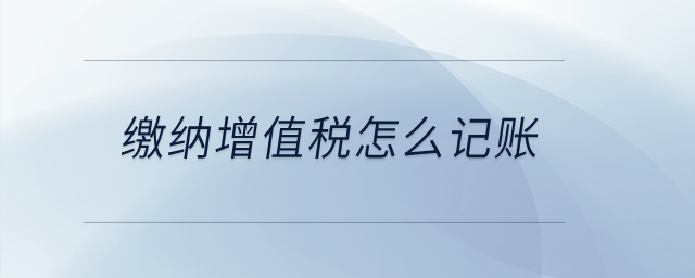 繳納增值稅怎么記賬？