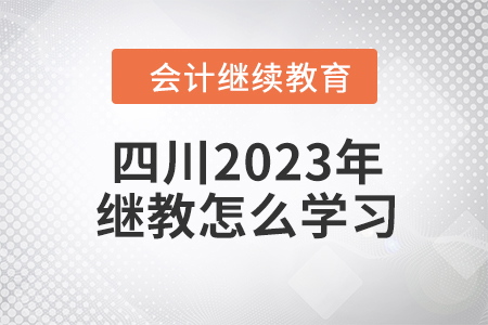 四川2023年會計繼續(xù)教育怎么學習？