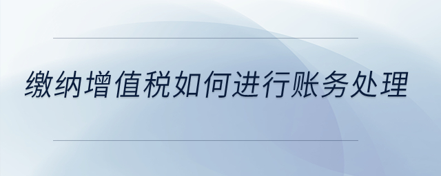 繳納增值稅如何進(jìn)行賬務(wù)處理？