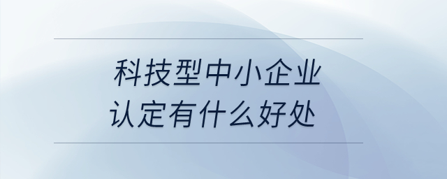 科技型中小企業(yè)認定有什么好處,？