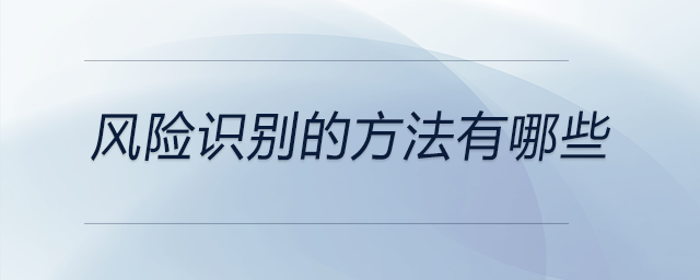 風(fēng)險識別的方法有哪些