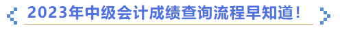 2023年中級(jí)會(huì)計(jì)成績(jī)查詢流程早知道！