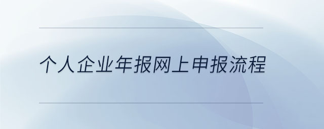 個人企業(yè)年報網(wǎng)上申報流程