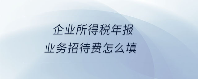 企業(yè)所得稅年報(bào)業(yè)務(wù)招待費(fèi)怎么填