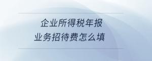 企業(yè)所得稅年報(bào)業(yè)務(wù)招待費(fèi)怎么填