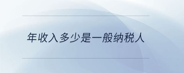 年收入多少是一般納稅人