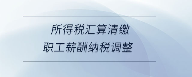 所得稅匯算清繳職工薪酬納稅調(diào)整