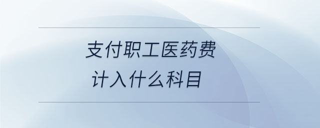 支付職工醫(yī)藥費(fèi)計(jì)入什么科目