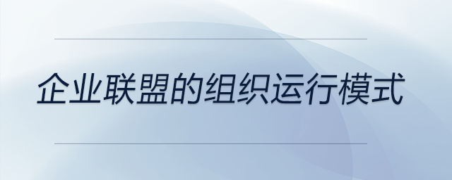 企業(yè)聯(lián)盟的組織運行模式