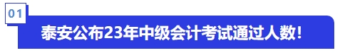 泰安公布23年中級會(huì)計(jì)考試通過人數(shù),！