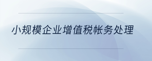 小規(guī)模企業(yè)增值稅帳務處理,？