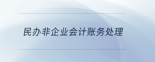 民辦非企業(yè)會計賬務處理