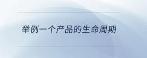 舉例一個(gè)產(chǎn)品的生命周期