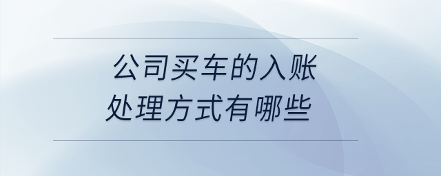 公司買車的入賬處理方式有哪些,？