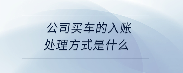 公司買車的入賬處理方式是什么,？