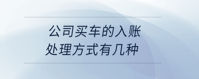 公司買車的入賬處理方式有幾種,？