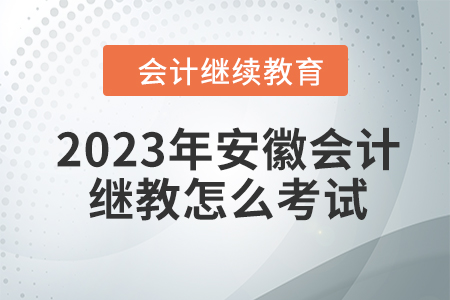 2023年安徽會(huì)計(jì)繼續(xù)教育怎么考試,？