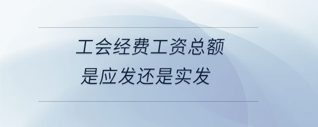 工會經(jīng)費(fèi)工資總額是應(yīng)發(fā)還是實發(fā)