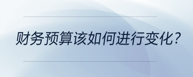 財(cái)務(wù)預(yù)算該如何進(jìn)行變化？