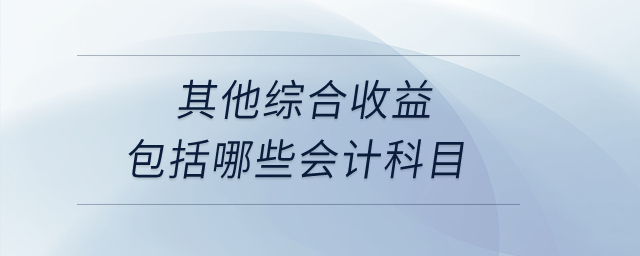 其他綜合收益包括哪些會(huì)計(jì)科目,？