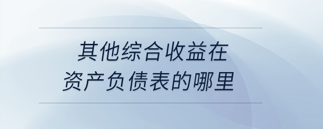 其他綜合收益在資產(chǎn)負(fù)債表的哪里？