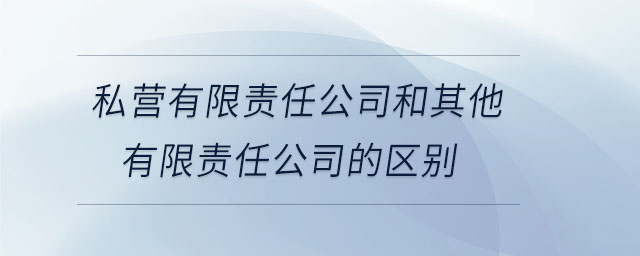 私營有限責(zé)任公司和其他有限責(zé)任公司的區(qū)別