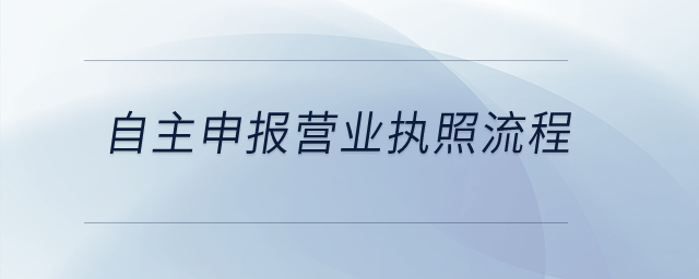 自主申報(bào)營(yíng)業(yè)執(zhí)照流程？