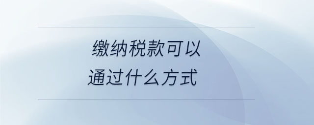 繳納稅款可以通過什么方式