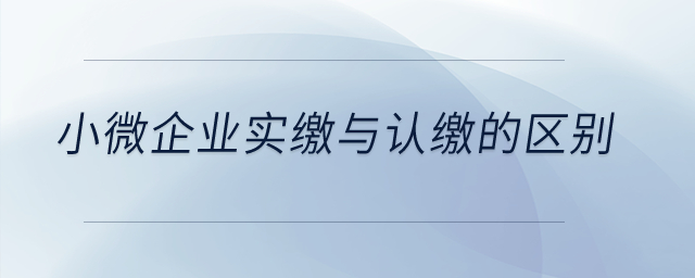 小微企業(yè)實繳與認繳的區(qū)別是什么,？