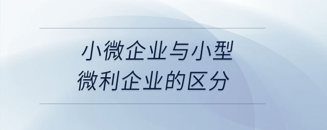 小微企業(yè)與小型微利企業(yè)的區(qū)分是什么,？