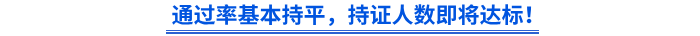 初級(jí)會(huì)計(jì)通過率基本持平,，持證人數(shù)即將達(dá)標(biāo),！