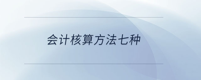 會計核算方法七種