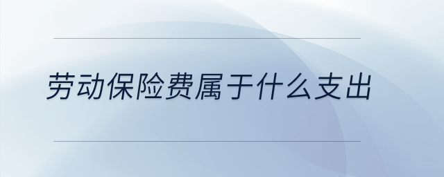 勞動保險費屬于什么支出？