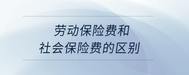 勞動(dòng)保險(xiǎn)費(fèi)和社會(huì)保險(xiǎn)費(fèi)的區(qū)別？