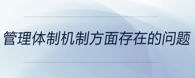 管理體制機(jī)制方面存在的問(wèn)題