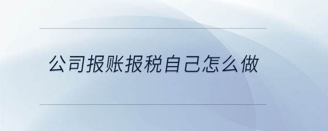 公司報(bào)賬報(bào)稅自己怎么做