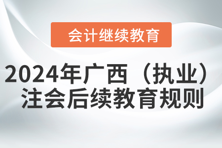 2024年廣西壯族自治區(qū)（執(zhí)業(yè)）注冊(cè)會(huì)計(jì)師后續(xù)教育規(guī)則