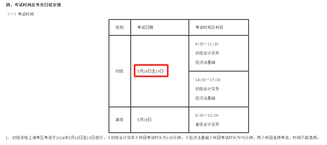 上海初級(jí)會(huì)計(jì)考試時(shí)間