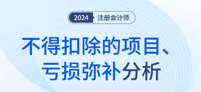 不得扣除的項(xiàng)目,、虧損彌補(bǔ)-大