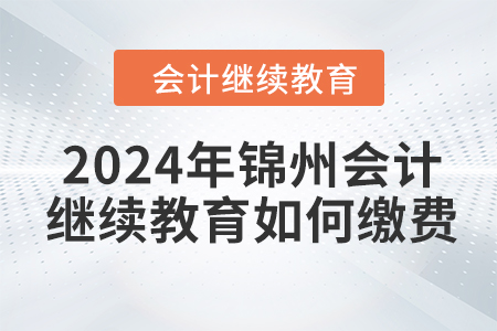 2024年錦州會(huì)計(jì)繼續(xù)教育如何繳費(fèi),？