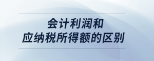 會計利潤和應(yīng)納稅所得額的區(qū)別