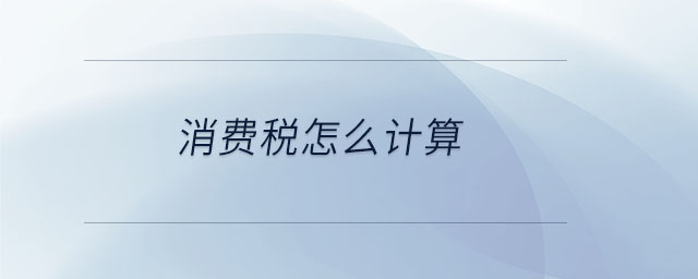 消費稅怎么計算