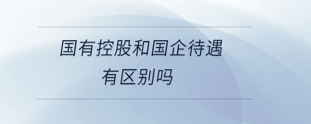 國有控股和國企待遇有區(qū)別嗎