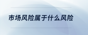 市場風險屬于什么風險