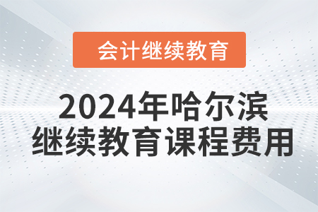 2024年哈爾濱會計繼續(xù)教育課程費用