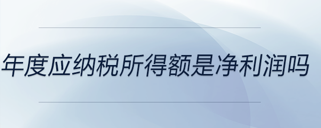 年度應(yīng)納稅所得額是凈利潤嗎